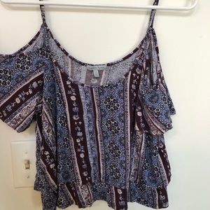 Cropped Shoulder Cut Top